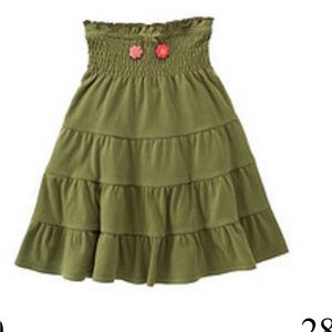 NWT Gymboree Tropical Garden Strapless Smocked Flower Dress {Covertable Skirt}